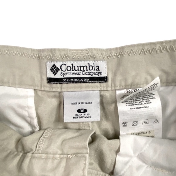 Columbia Sportswear Men's 36 Beige Khaki Cargo Cotton Shorts - Picture 9 of 12